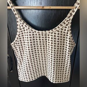 ARQ organic cotton paisley print tank, size M